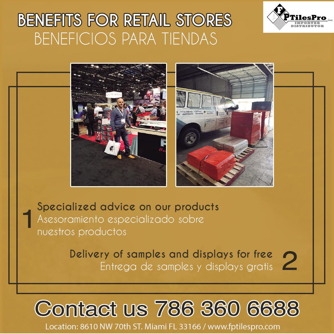 We are a Flooring Importer &amp; Distributor company with many years of experience, great prices and personalized attention. 
Fptilespro