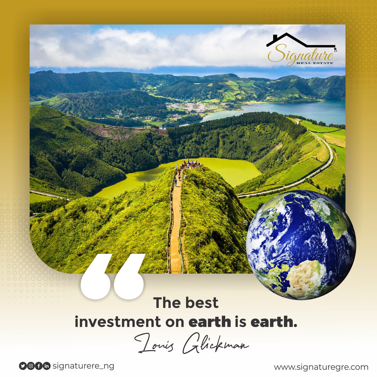 The best investment on earth is earth. Louis Glickman

#mondaymotivation #mondaythoughts  #dubai  #property  #propertyinvestment #business #investment #realestate #middleeast #infrastructure #tax #like #email #opportunity #nigeria #quality #investors #investmen <a href="/roishouse/">creative artist</a>