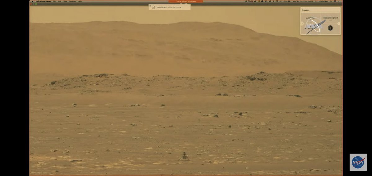 TechSpatiales's tweet image. On a volé sur Mars.
L'ombre de #Ingenuity prise depuis 3m de haut. Et puis voir cet engin voler depuis le rover Perseverance, c'est irréel...