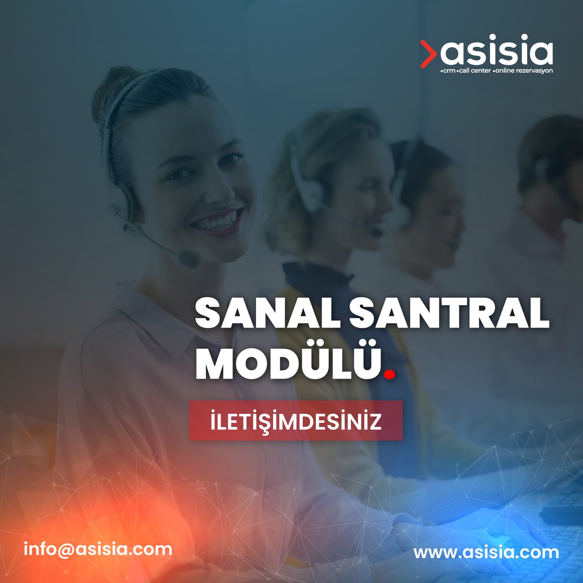 Asisia'da Sanal Santral Modülü İle #iletişimdesiniz 📲🌐

(☎) : 0850 777 05 50
(📩) : info@asisia.com 
(💻) : asisia.com
.
#asisia #crm #rezervasyon #otel #konaklama #acente #telefon #callcenter #antalya #network #entegrasyon #satış #çağrımerkezi #çağrı #b2b #b2c