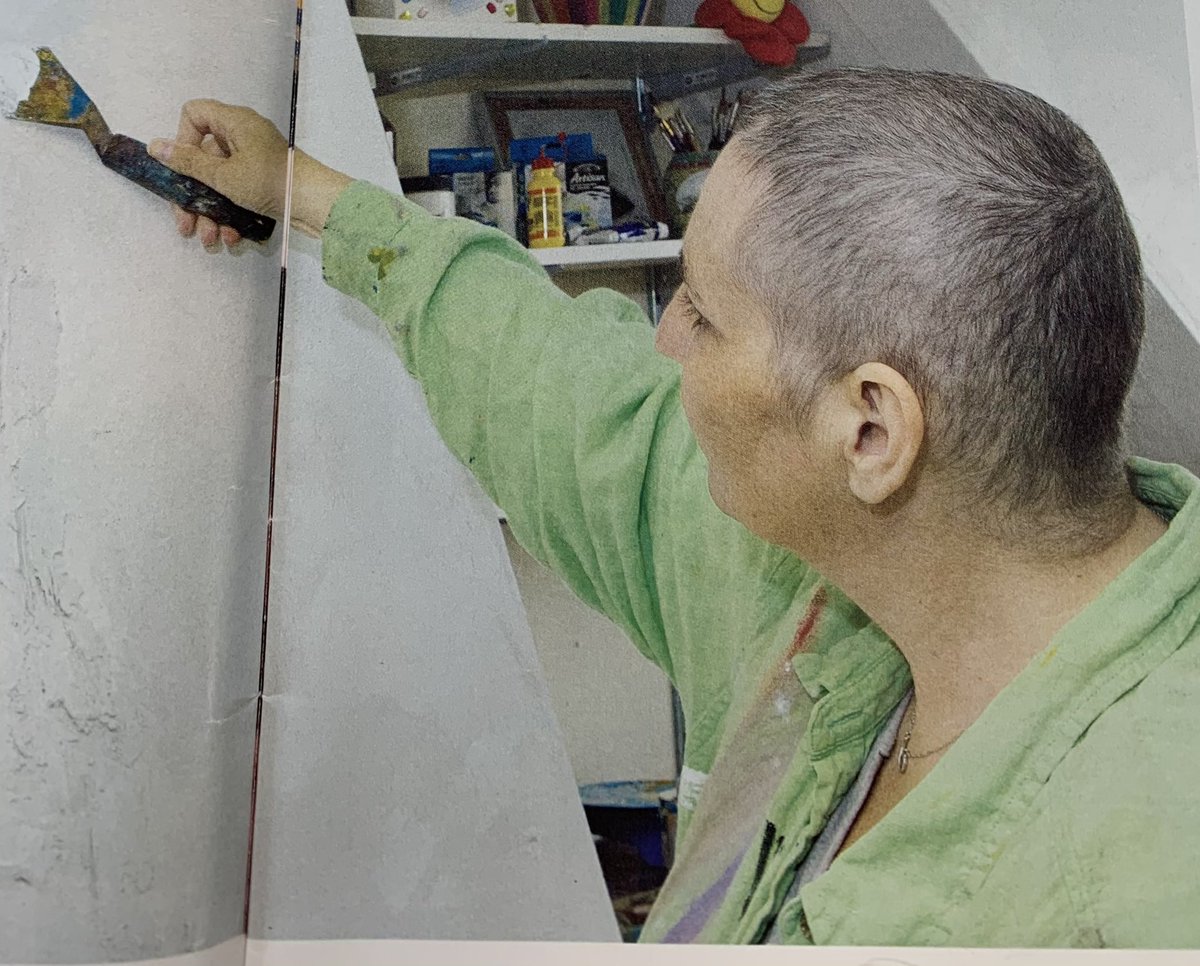 kunstnakanker's tweet photo. “Schilderen was altijd al een mooie manier van delen, op die manier vertel ik wat er leeft in mijn hart” #lichtpuntjes #EllenBerens #kunstnakanker #beeldendeexpressie https://t.co/6xIggqsKBJ