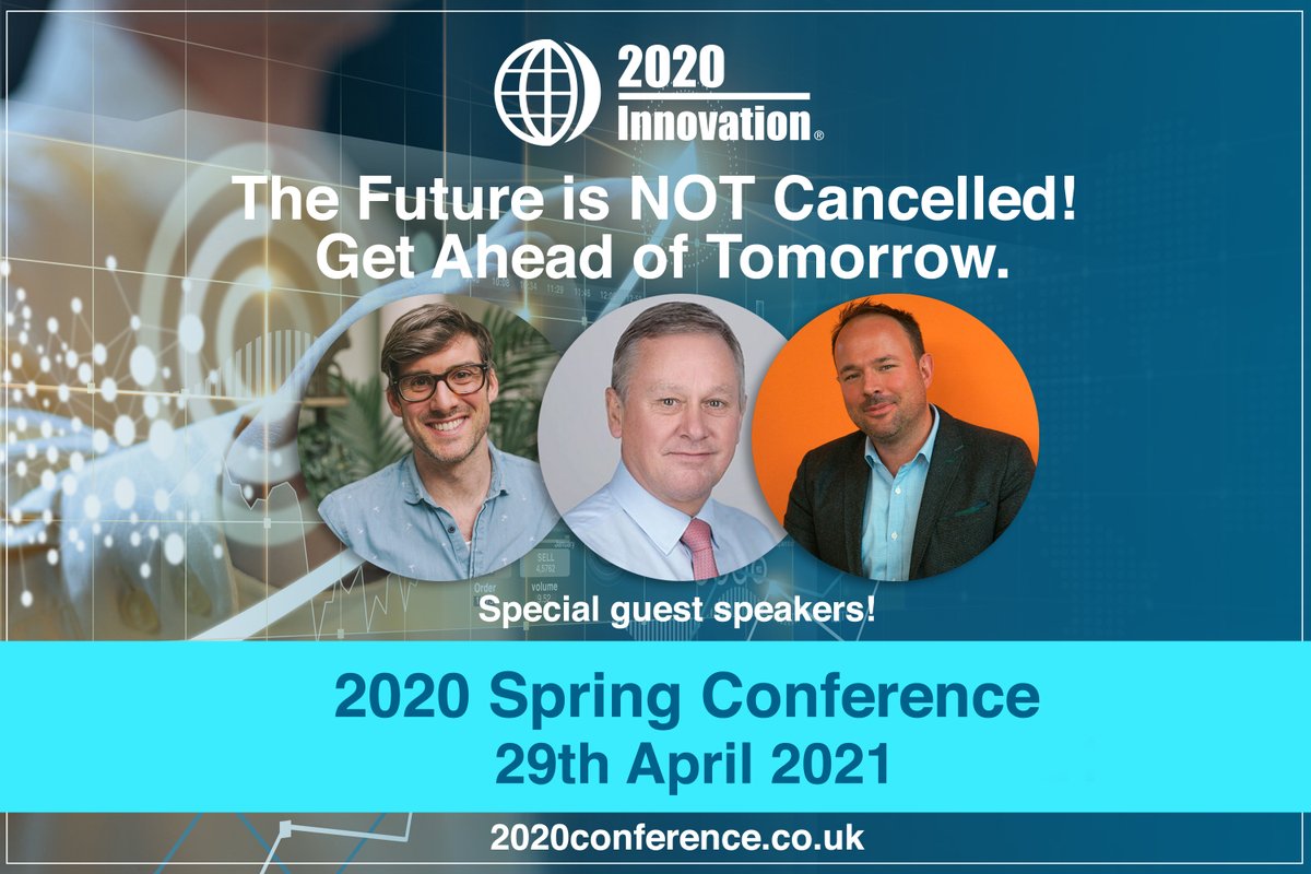 2020GroupUK's tweet image. 🚨10 Days to go! 🚨
Spring Virtual Conference
The Future is NOT Cancelled! Get Ahead of Tomorrow - 29th April 2021

Join us for a full day, live virtual conference, featuring special guest speakers!
See more &amp;gt; bit.ly/3cunIzV
#2020conf #AccountancyConference #SpringConf