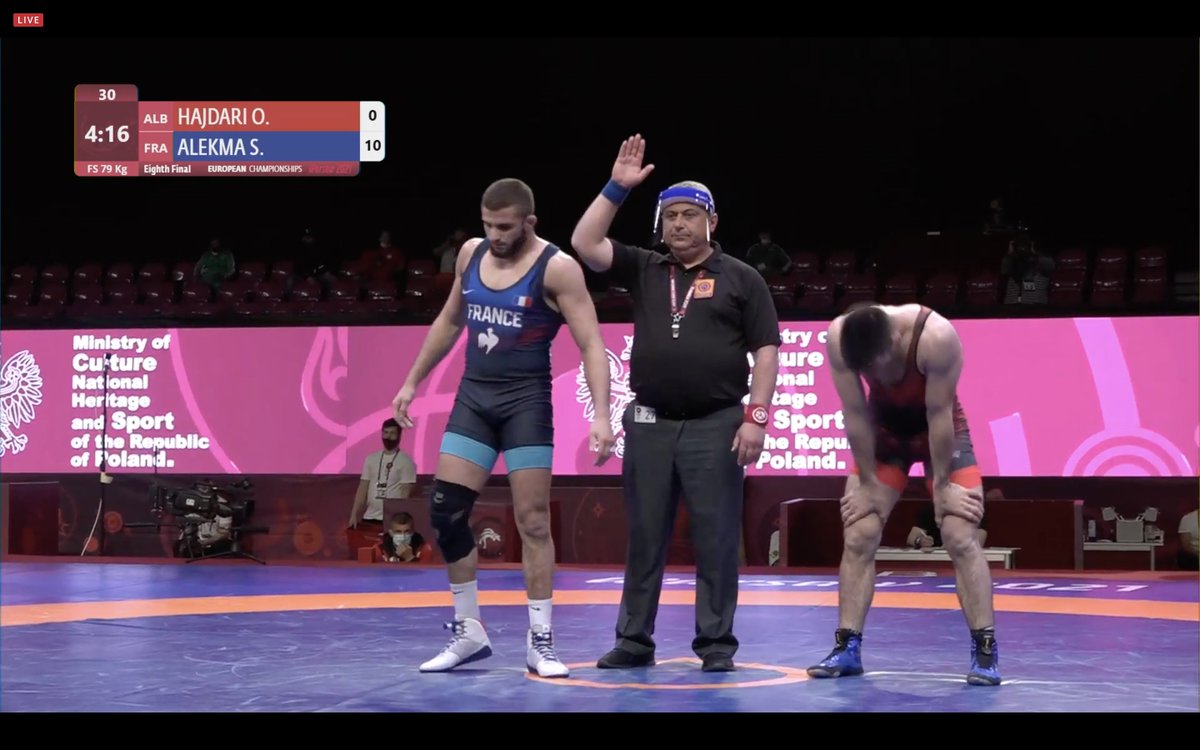 #wrestlewarsaw

Saifedine ALEKMA s'impose largement par grande supériorité face à l'albanais Osman HAJDAR ! 💪

Il rencontrera en 1/4 de finale le letton AMIROVS 🇫🇷-🇱🇻

Plus d'information ➡️ bit.ly/32ny3IX