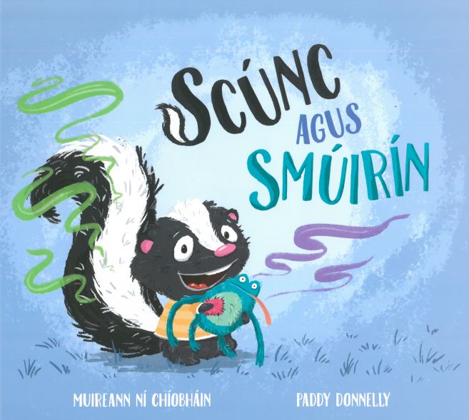 Day 19 of the  #ReadIrishWomenChallenge2021: a book you want to tell everyone aboutScúnc agus Smúirín by  @MuirNiChiobhain (illustrated by  @paddydonnelly)Baby skunk has a teddy that is his comforter that has a VERY peculiar smell until one day it dissappears after a wash...!