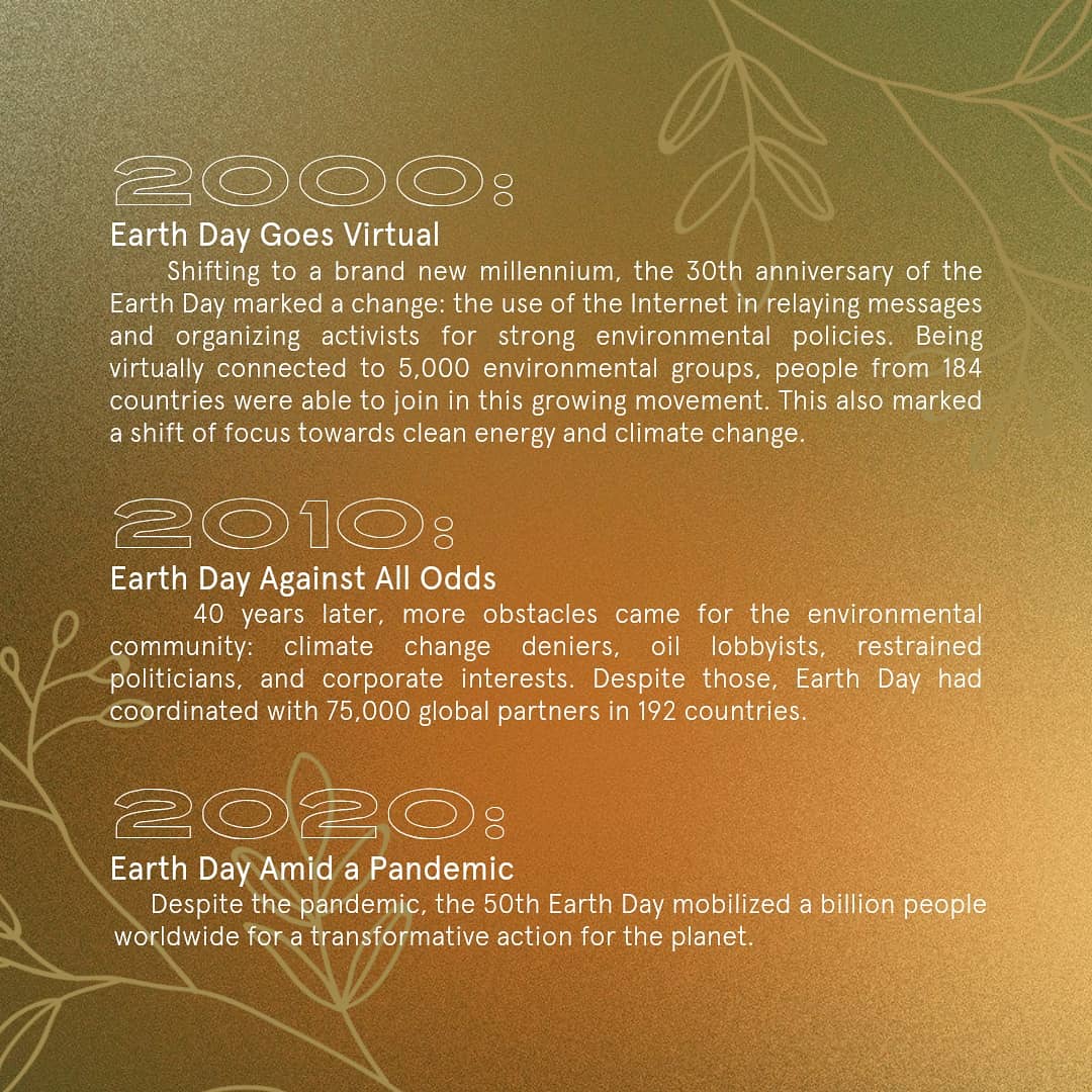 updcsfstc's tweet photo. Technically, every day is earth day. But the 22nd day of April is renowned as the day it is celebrated annually.
In this issue of #MondayTidbits, know some facts about this global environmental movement that since then have aimed to protect and #RestoreTheEarth. https://t.co/Mzg0krCoQB