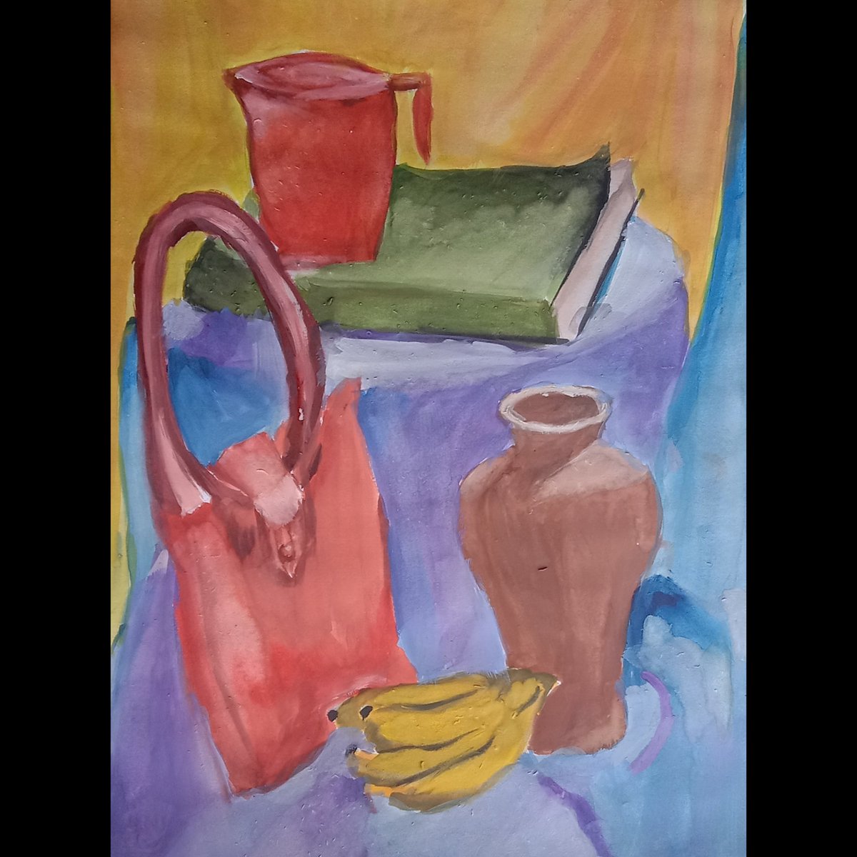artistic_007's tweet photo. Drawing at it's best is not your eyes see but what our mind understands
- Millard sheets

Hello everyone,Still life painting made by me with poster colours....❤️❤️❤️

🔵 Materials used:-🔵
✳️4-A size paper✳️
✳️Poster colour✳️
✳️Pallate✳️
✳️pencil✳️
✳️Flat Brush {6 size}✳️ https://t.co/9FfN9nyyYn