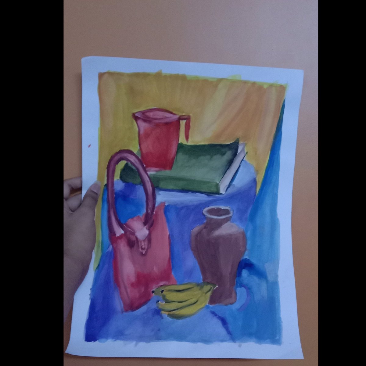 artistic_007's tweet photo. Drawing at it's best is not your eyes see but what our mind understands
- Millard sheets

Hello everyone,Still life painting made by me with poster colours....❤️❤️❤️

🔵 Materials used:-🔵
✳️4-A size paper✳️
✳️Poster colour✳️
✳️Pallate✳️
✳️pencil✳️
✳️Flat Brush {6 size}✳️ https://t.co/9FfN9nyyYn