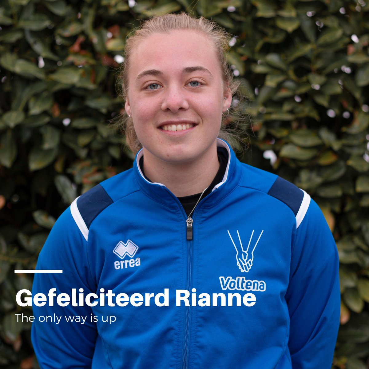 Vandaag viert onze nieuwkomer Rianne haar verjaardag, van harte gefeliciteerd 🥳! #IMSVoltenadames1 #VoltenaVolleybal #TheOnlyWayIsUp #FocusOnTheGood