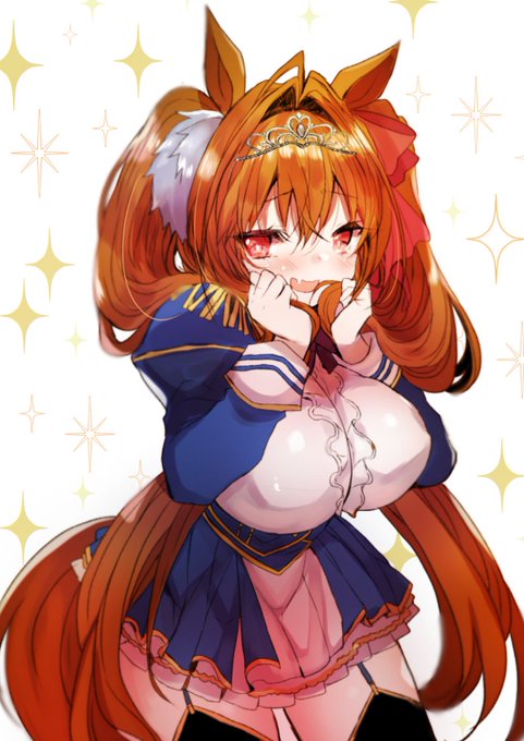 落書きダイワスカーレットちゃん!
ツイン髪で顔隠ししちゃうの好き… 