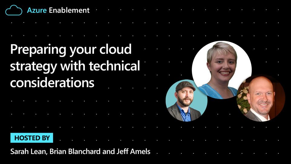 TechieLass's tweet image. Join me in the latest episode of the #AzureEnablement Show as I talk to @brianblanchard and Jeff Amels about the technical considerations you need to be mindful of when looking at your cloud strategy!

👉 bit.ly/3sAjcFH