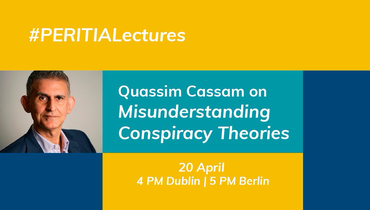 PERITIAnews's tweet image. 🚨Join us tomorrow on the second of #PERITIAlectures!

@QCassam will talk about &apos;Misunderstanding Conspiracy Theories&apos;. 

Participants are welcome to join the follow-up Q&amp;amp;A moderated by @shanedbergin.

Don&apos;t forget to register👉peritia-trust.eu/peritia-lectur…

#H2020 #EUfunded #EU4facts