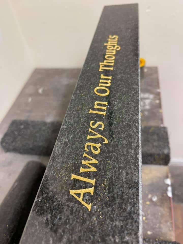 Chester Headstones & Memorials (@chesterstones) on Twitter photo Gold inscriptions being added to base of headstone.
Web: chesterheadstones.com
Tel: 01244 345145
info@chesterheadstones.com Gold inscriptions being added to base of headstone.
Web: chesterheadstones.com
Tel: 01244 345145
info@chesterheadstones.com
