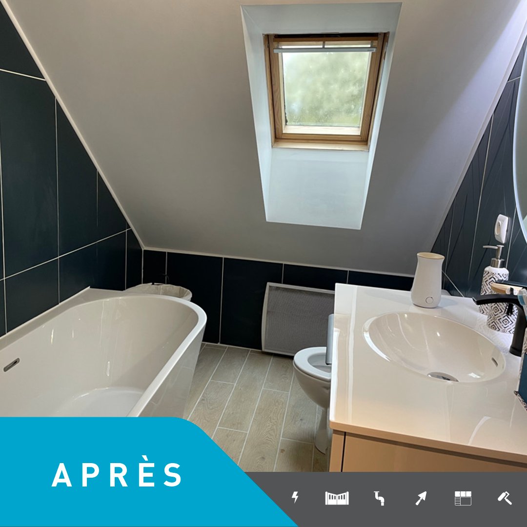 av_renovations's tweet photo. Voici un aperçu d'une rénovation de salle de bains dans le 78, l'objectif était d'offrir un coup de fraicheur à cette pièce et donner une ambiance chaleureuse et moderne. 🛁
https://t.co/ppNYbqzDZX https://t.co/fBFe8bKas0