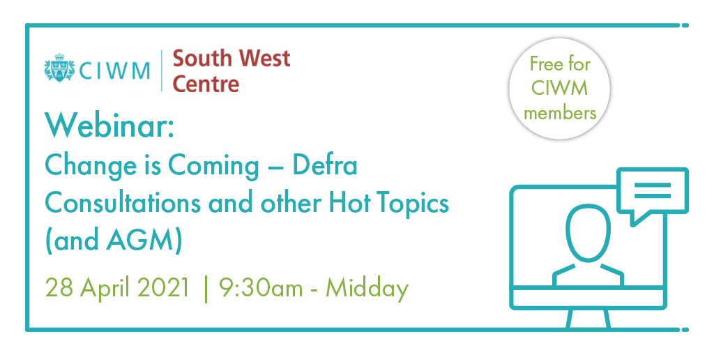 STOP PRESS: we're very pleased to say that Stuart Hayward-Higham, Technical Director, Suez, will be speaking at this event. Book here to join the Defra consultation debate: bit.ly/3fBWj29