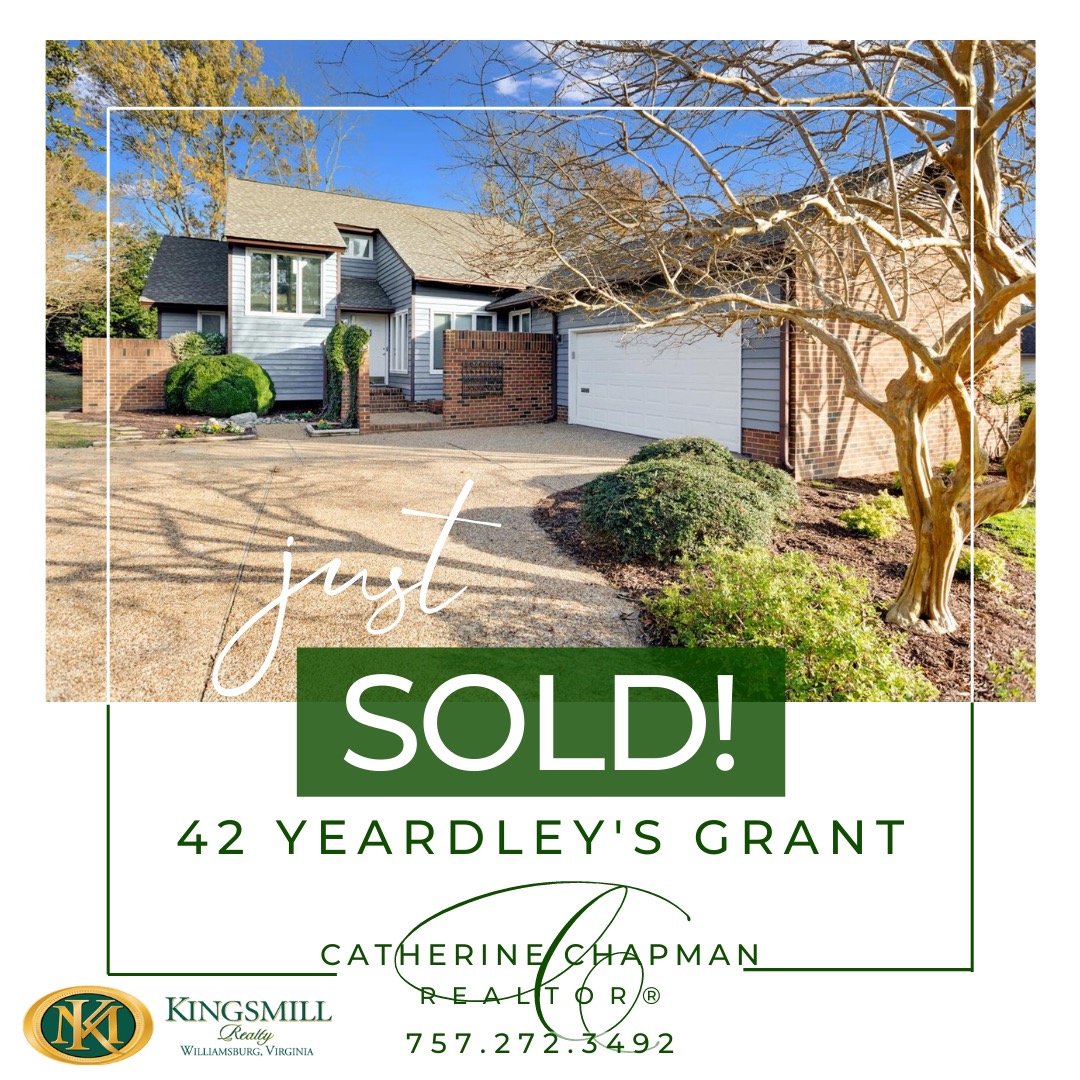 42 Yeardley’s Grant, SOLD!✨Congratulations to Catherine Chapman’s Seller-Clients on this bittersweet sale for them having had so many many wonderful memories here! Call Kingsmill Realty today for a complimentary market analysis for your home! 

📲757-561-2722