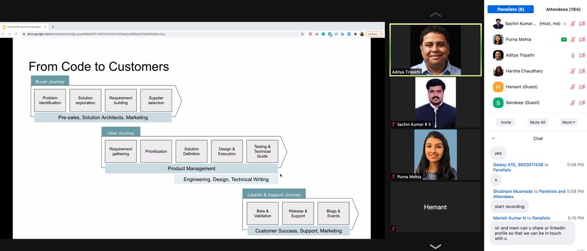 Sachin Kumar R S (@sachinkumarrs1) on Twitter photo #Tanzu Build-A-Thon Day 6 session from VMware Experts on Product management practices from
#vmware #modernapps @smartbridgeiot <a href="/amarnetha/">Amarender Katkam</a> <a href="/JackieNetAcad/">Jackie Barker</a> <a href="/jessachin/">Jessamine Chin</a> <a href="/VMwareTanzu/">VMware Tanzu</a> <a href="/VMwitacademy/">VMware IT Academy</a> #Tanzu Build-A-Thon Day 6 session from VMware Experts on Product management practices from
#vmware #modernapps @smartbridgeiot <a href="/amarnetha/">Amarender Katkam</a> <a href="/JackieNetAcad/">Jackie Barker</a> <a href="/jessachin/">Jessamine Chin</a> <a href="/VMwareTanzu/">VMware Tanzu</a> <a href="/VMwitacademy/">VMware IT Academy</a>