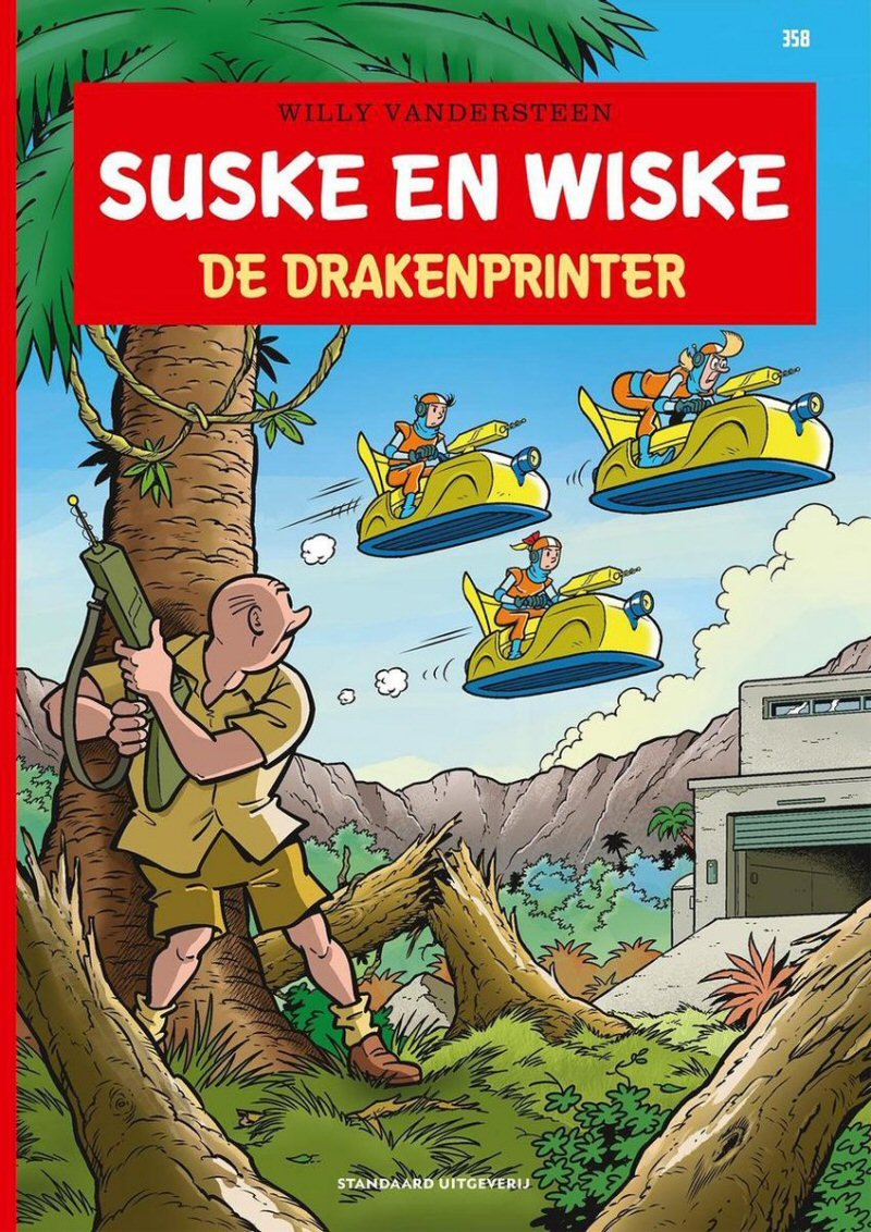stripland_BENL's tweet photo. Cover voor #SuskeEnWiske -358- De Drakenprinter + achtercovertekening door #WoutSchoonis. Release begin juni. In dit avontuur moeten de vrienden Jerom onder controle houden. De krachtpatser blijkt met onderdrukte angsten te zitten. #LucMorjaeu #PeterVanGucht #StudioVandersteen https://t.co/eUlJUzy37c