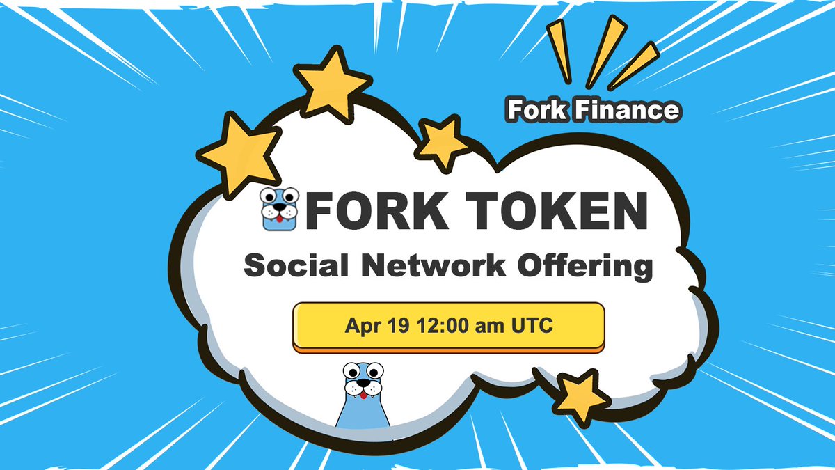 #ForkFinance WHO WILL BE THE LUCKY WINNER!

ONLY 100 supporters will be selected! These lucky winner will have the qualification of 0.01bnb to exchange for 752fork.

Start in April 19th 12:00 UTC

Details:  fork-finance.org/active

#BSC #BinanceSmartChain #DeFi
