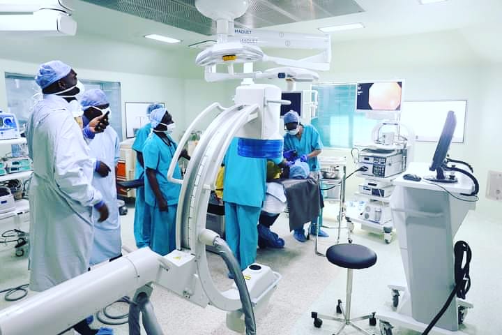 ABUAD Multi System hospital Bridging the gap in quality health care in Nigeria. picture of a successful Endoscopy procedure. follow us on instagram @abuadmsh