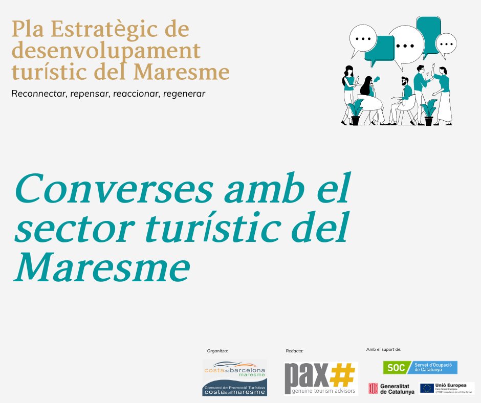 CostaBcnMaresme's tweet photo. 👥El Consorci de Promoció Turística Costa del Maresme impulsa converses amb els agents del sector

ℹ️ https://t.co/32j40jHBBN

#turismemaresme #costabcnmaresme #maresme https://t.co/KIIcwAQWLH