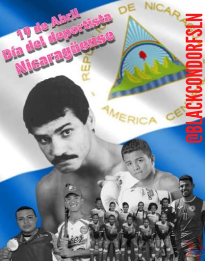 Buen dia lo unico que se celebra hoy es #ElDiaDelDeportistaNicaraguense saludamos a todos los deportistas de #Nicaragua #LaPazEsElCaminoDaniel2021#ConOdioNuncaMas