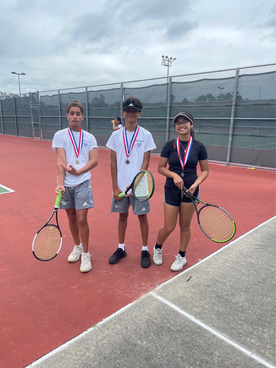 Mustangs shine at Tennis Tournament - 1st place for boys doubles and 2nd place for girls singles! #A9Strong #AldineAnywhere #aldine9tennis