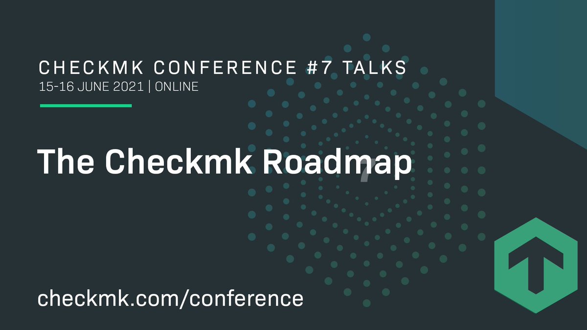 Checkmk 2.0 was released last month and we're overwhelmed with the love it got from the community! 💚

As with every Checkmk Conference, you'll get to know and give input to the roadmap beyond 2.0.

Mark #CMK7 on your calendars! More info: checkmk.io/2Qwykqt