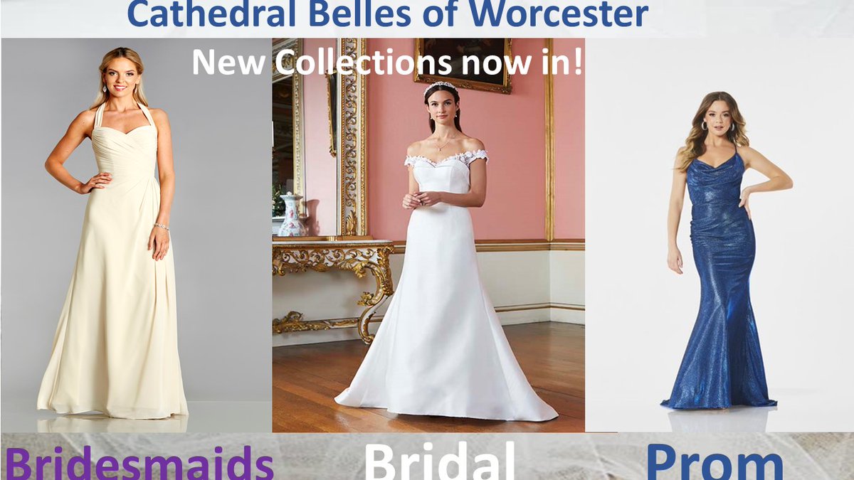 #brides #bridesmaids #prom At last our #worcester store is open for appointments, &amp; excitingly we have our new #collections of #wedding #dresses &amp; dazzling #prom designs - see our website for latest news cathedralbelles.co.uk #worcestershirehour #droitwich #evesham #malvern