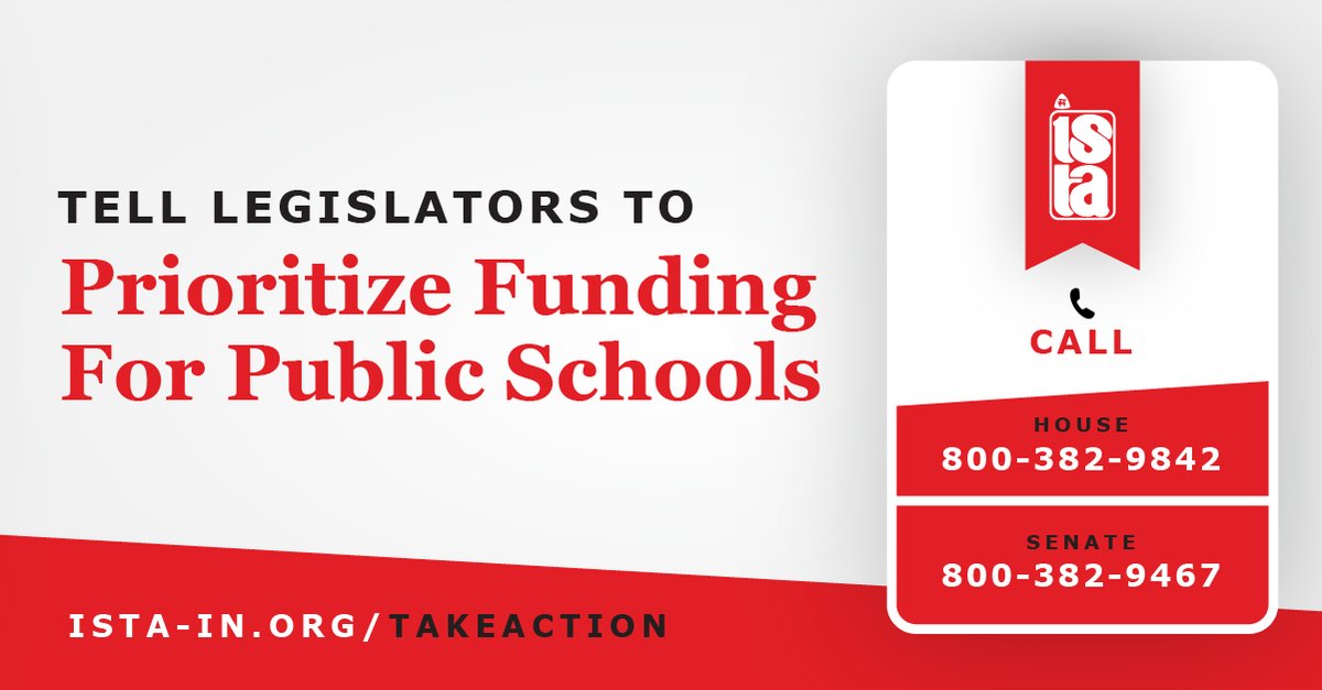 ISTAmembers's tweet image. With the news that the state has more than enough revenue to move Indiana’s starting teacher salary to $40k and average salary to $60k – our time to act is now.  It's time to fill lawmakers’ inboxes with messages supporting public schools. 

Start here: ista-in.org/our-advocacy/i…