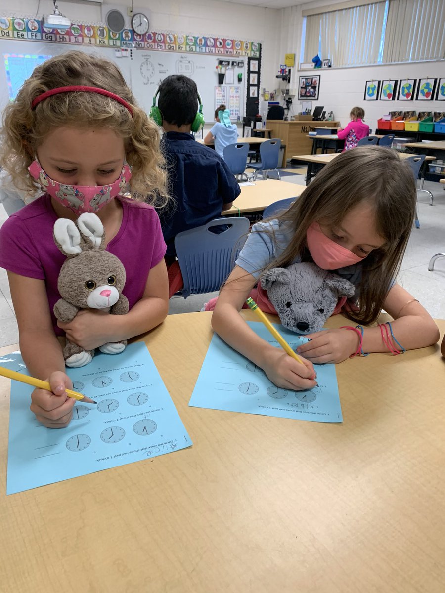 Cashed their dragon coins in for bringing a stuffed animal to class. Working hard with their stuffed friends! <a href="/sdedragons/">South Daytona Elem</a>