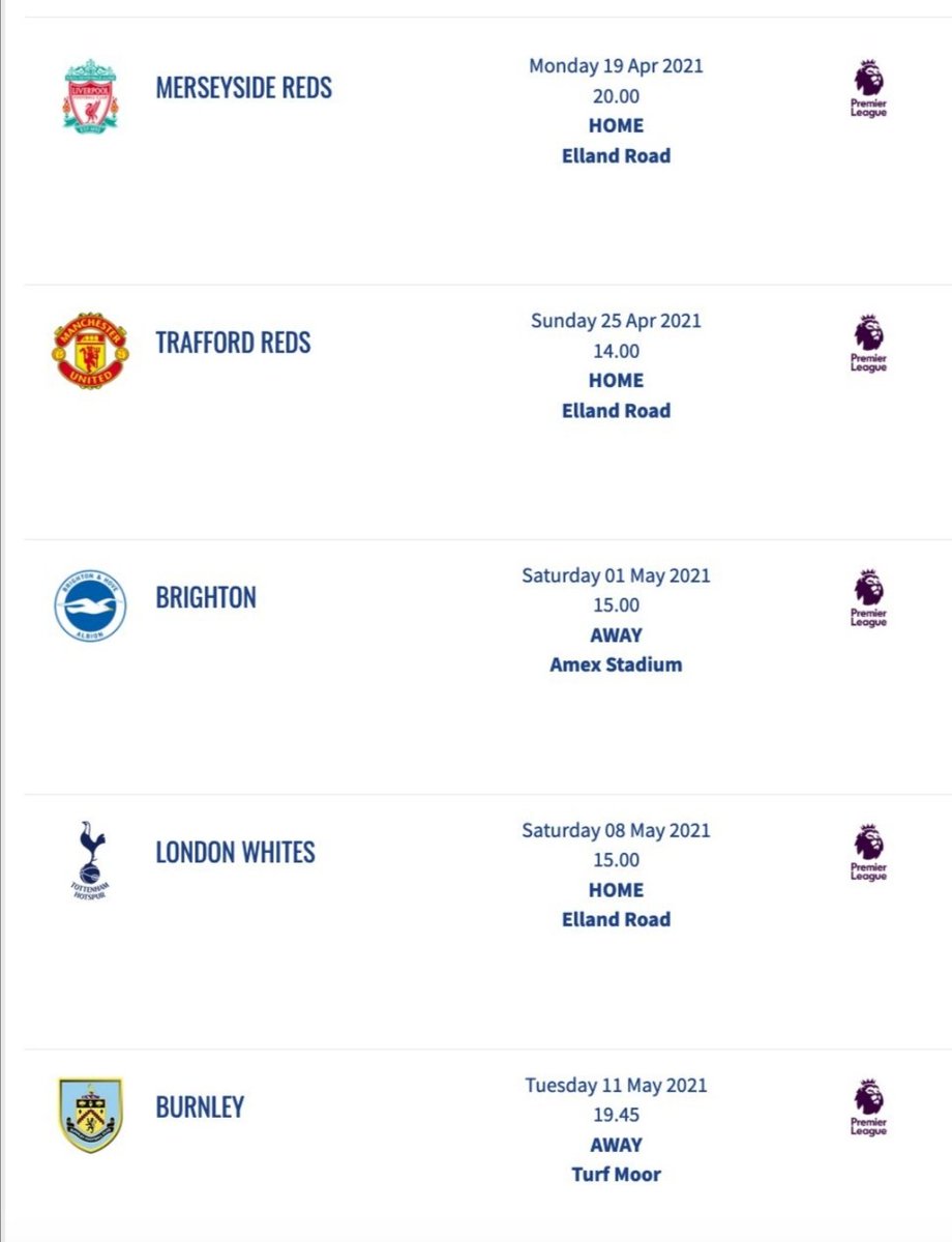 Tony__Yorkshire's tweet photo. Leeds Uniteds updated fixture list this season.... 😂🤣🤣😂 https://t.co/Dbxfy7zYw4