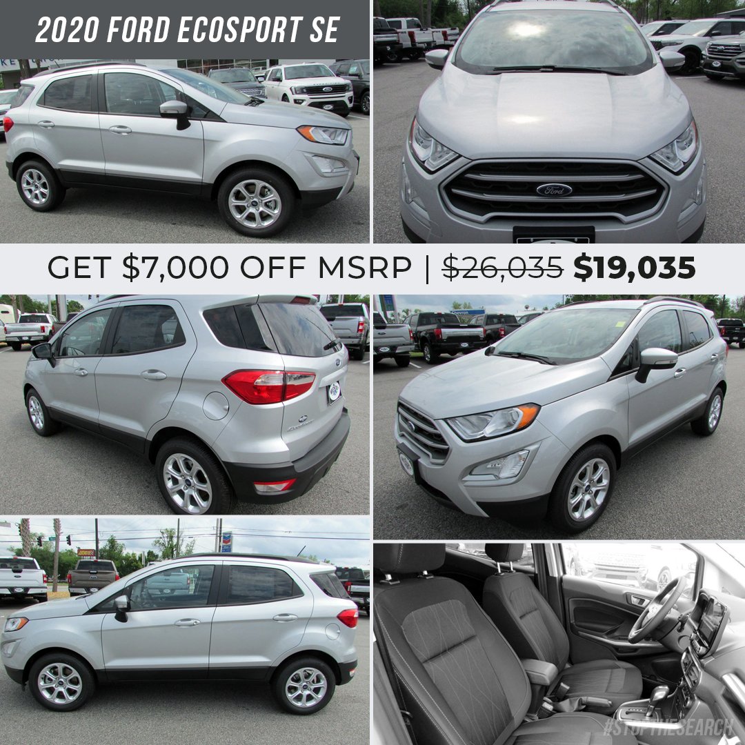 burch_ford's tweet image. It's Major Monday Markdown at Mike Burch Ford! Today's deal: a brand new 2020 Ford Ecosport SE. Regular price: $26,035. Today's price: $19,035. That's over $7,000 off MSRP! Click ow.ly/RyX750EmbOe to see more pics or call 877-443-8853 today! #StopTheSearch #MikeBurch #Ford