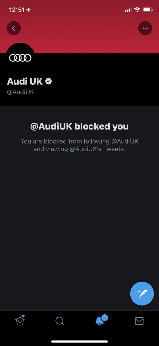 Audicustomer's tweet photo. @DerekTheWeather @AudiUK Do let me know if your concerns are listened to @DerekTheWeather as I’m unable to see any replies after @AudiUK blocked me for raising concerns with my then vehicle 🙄 https://t.co/iw5WLqCSvI