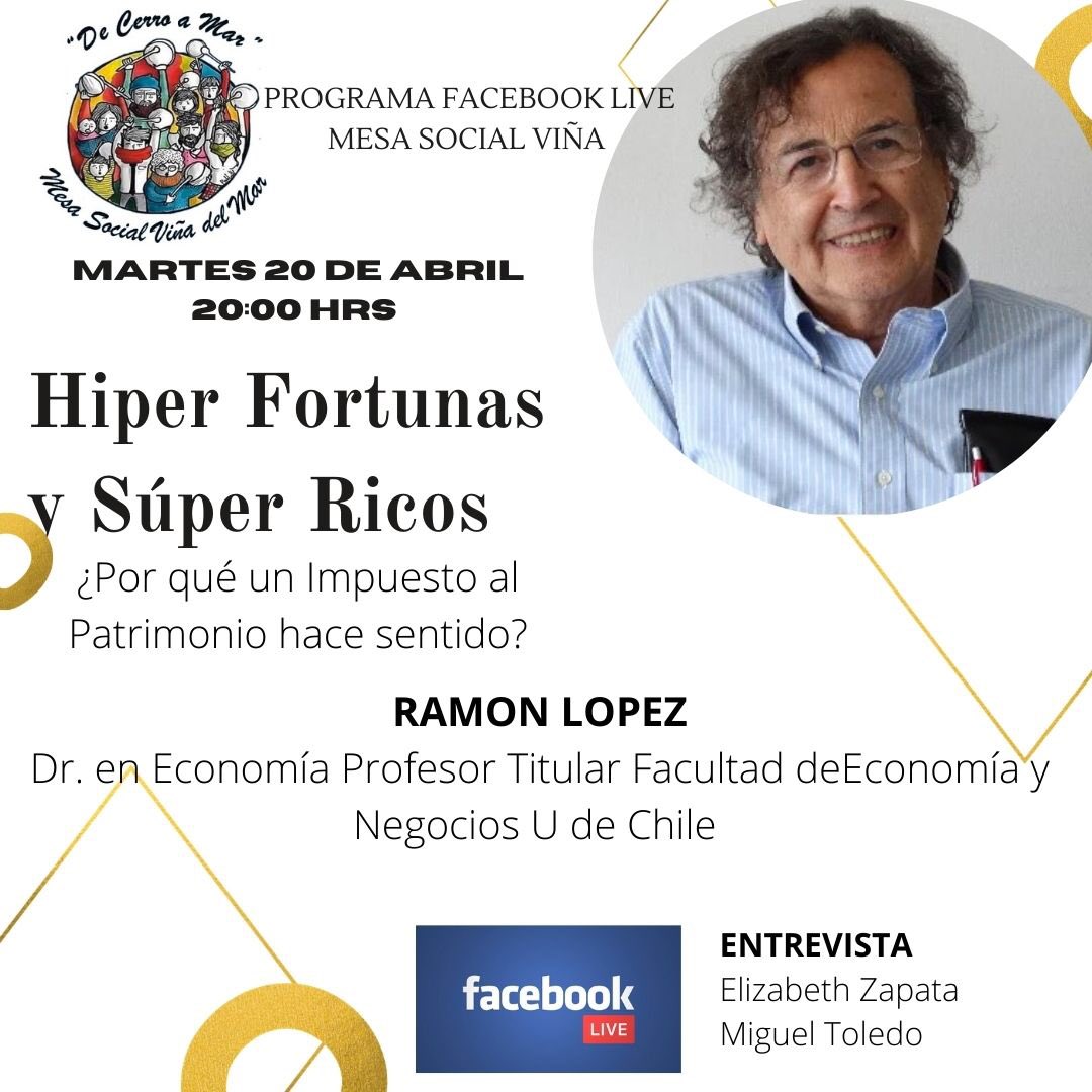social_mesa's tweet photo. Martes 20 de abril, conversamos con @ramonlopez54 te esperamos @EquidadChile @FenatsF @8mValparaiso @PlazaRecreo @IntentaAmar @baradit @alejandramatus @Rayenaraya https://t.co/YnY9Pqh0TO