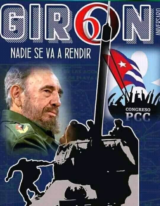 @DiazCanelB El #8voCongresoPCC concluye un día como hoy en q conmemoramos el Aniversario 60 d la 1era gran derrota del imperialismo yanqui en América y el #8voCongresoPCC es un Girón en el q se consolida la continuidad y se reafirma la unidad del pueblo de #Cuba, bajo la dirección del PCC🇨🇺