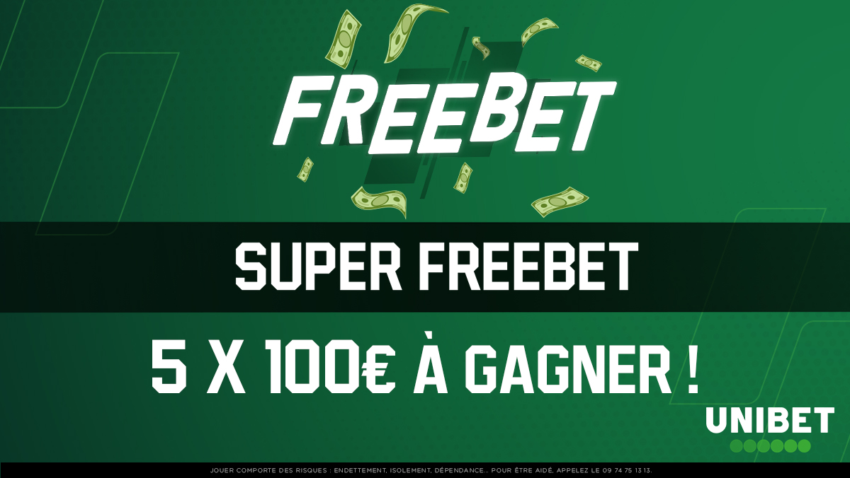 UnibetFrance's tweet image. Super League ou #SuperFreebet ? Pour nous, le choix est fait 💸

5 x 100€ à gagner 👉 RT + #SuperFreebet + Follow @UnibetFrance pour participer.

⏳ TAS demain.