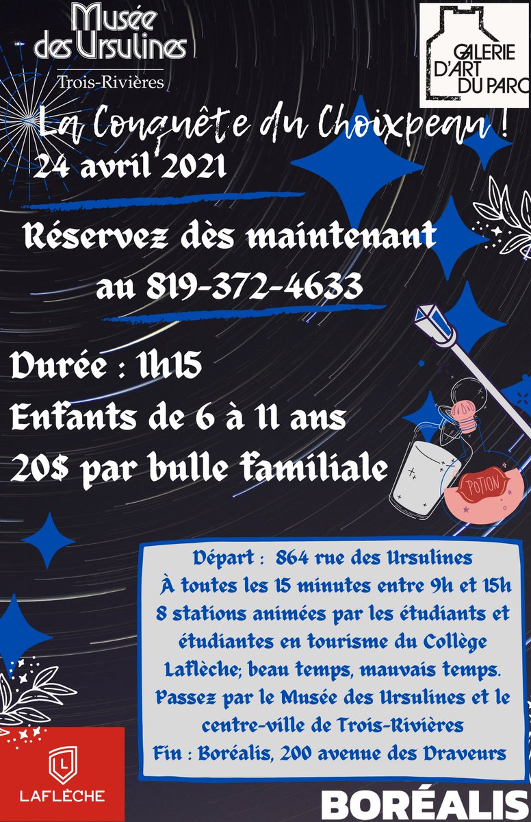 Avez-vous participé à notre activité printanière l'année où nous sommes allés avec Dorothy au pays d'Oz le magicien !
Samedi le 24 avril, c'est dans le monde de la magie qu'on vous transporte avec LA CONQUÊTE DU CHOIXPEAU. 🧙‍♂️🧙🧙‍♀️