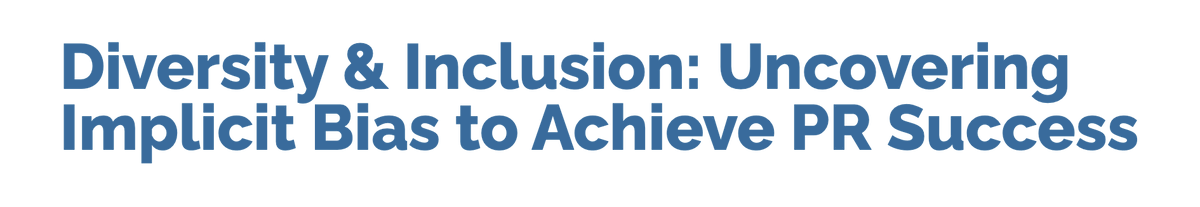 PRSADiversity's tweet image. Implicit bias relating to #diversityandinclusion can make people uncomfortable &amp;amp; reluctant to dive deep due to fear. In this #virtualworkshop, achieve DE&amp;amp;I by uncovering implicit biases &amp;amp; building #diverseteams. Tuesday, 5/11, 3pm ET. #Register below.

apps.prsa.org/Learning/Calen…