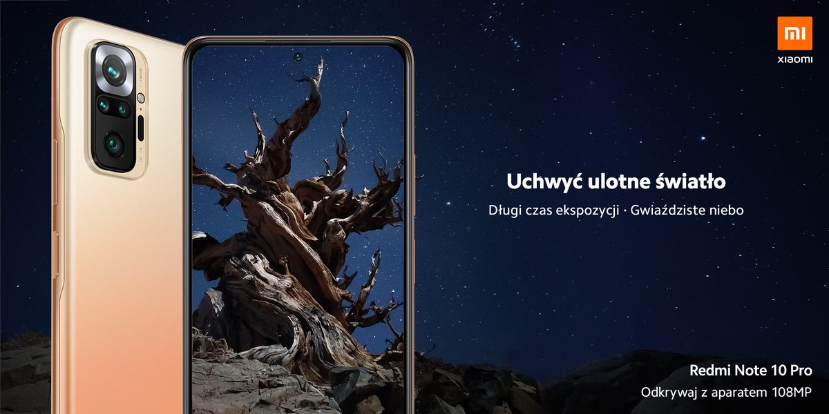 XiaomiPL's tweet image. Do astrofotografii nie potrzebujesz profesjonalnego aparatu. Dzięki trybom długiej ekspozycji w #RedmiNote10Pro dosięgniesz gwiazd! #LiveToCreate #108MPVoyager