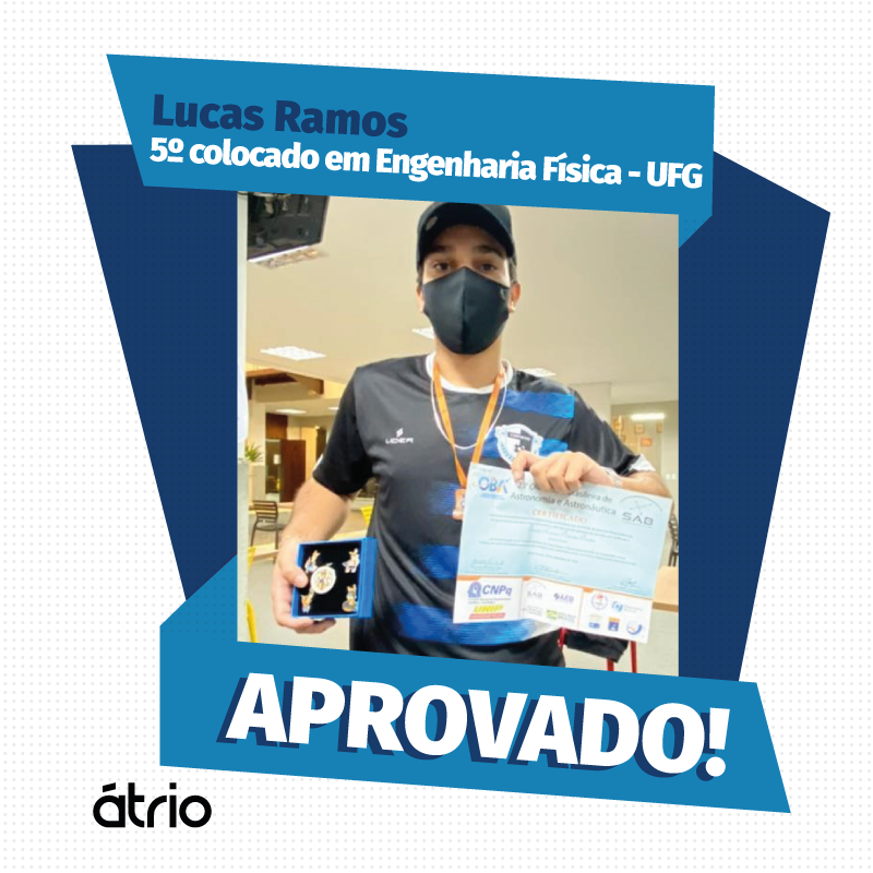 atriovest's tweet photo. Parabéns, Lucas! A sua aprovação é o reflexo do trabalho duro e orientado. Estamos extremamente felizes com a sua aprovação em Engenharia Física na UFG. Você é exemplo de persistência e a prova de que #vagaseconquista. Parabéns! ❤
#aprovados2020 #Enem #SiSU https://t.co/stPh5GGc6m