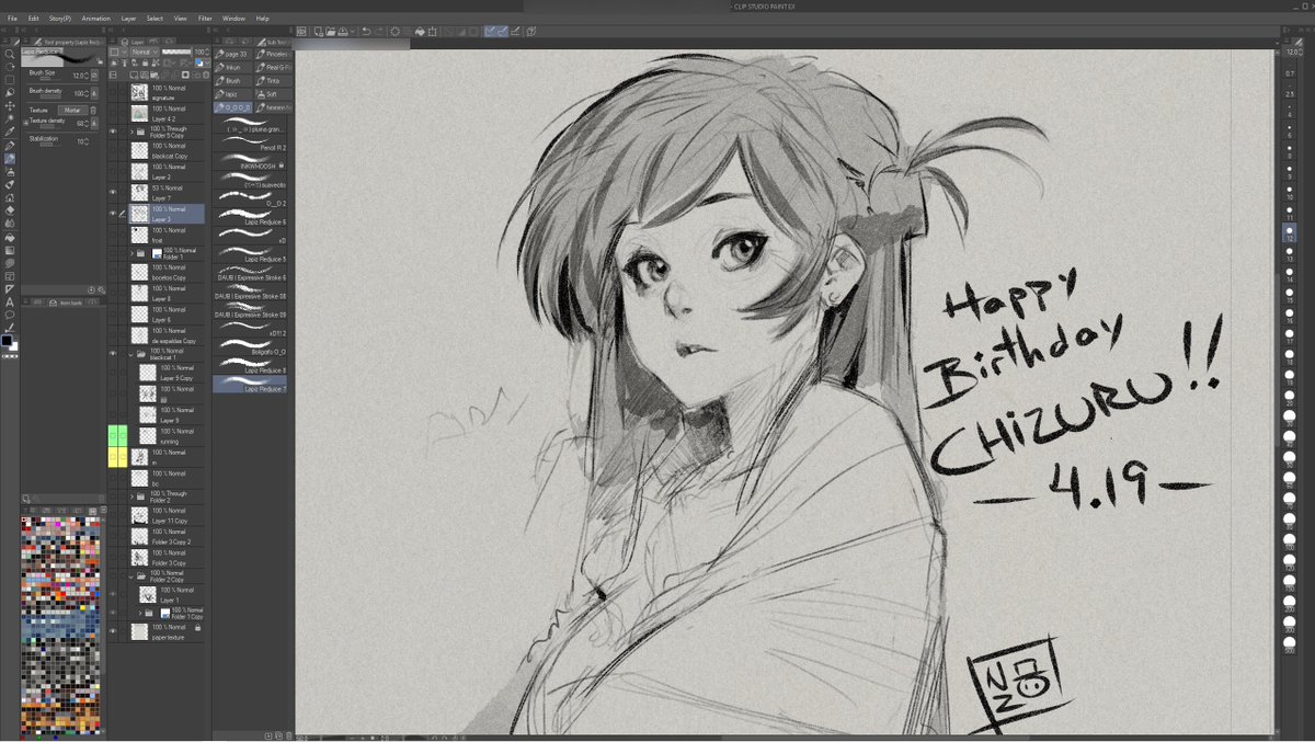 Sketching before work xD. (anime edition)
#かのかり #彼女お借りします #chizuru #kanokari 