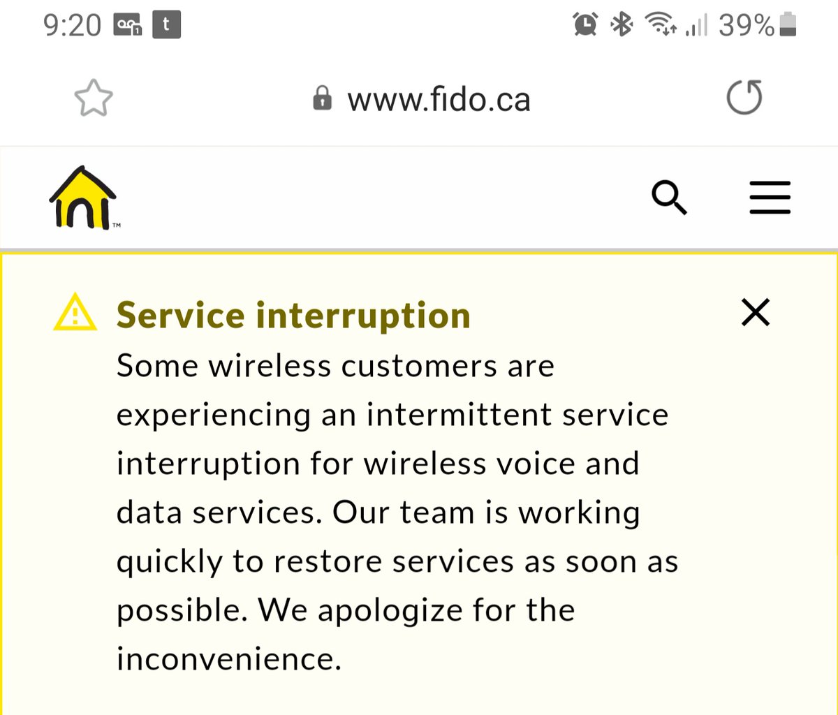sxm824's tweet photo. @Fidomobile luckily i have a work phone, Bell, when i needed my data the most this morning https://t.co/OBurMixGmo