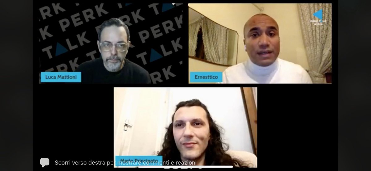 PerkTalk's tweet image. Uno screenshot della diretta#18 di @PerkTalk  
Seguiteci anche su facebook, instagram, linkedin e per i live su facebook, youtube e twich 
#perktalk #community #percussion #percussionisti #percussionist #ilovemyjob #blog #talk #percusion #musicians