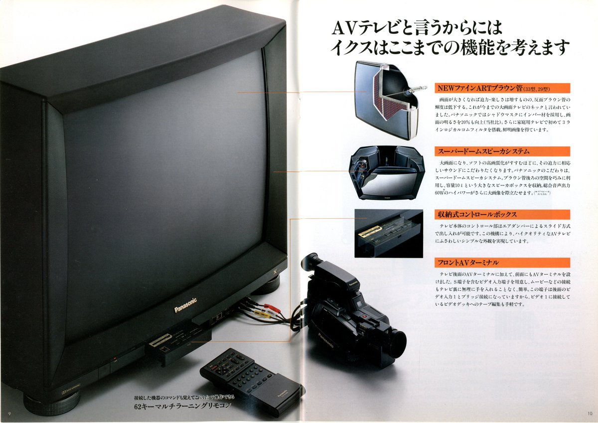 Panasonic テレビ総合カタログ（1989.10）② パナカラーXとしては最終