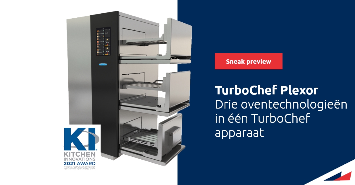 levensmiddleby's tweet image. #COMINGSOON // Deze zomer lanceren we de #TurboChef #Plexor; 3 oventechnieken in 1 apparaat. Deze combinatie van bandoven, highspeed oven en grill  heeft geen afzuigkap nodig. levensmiddleby.com/nieuws/sneak-p… #plexoroven #turbochefoven #levensmiddleby #turntheovenon #KIAwards  #sneakpeek