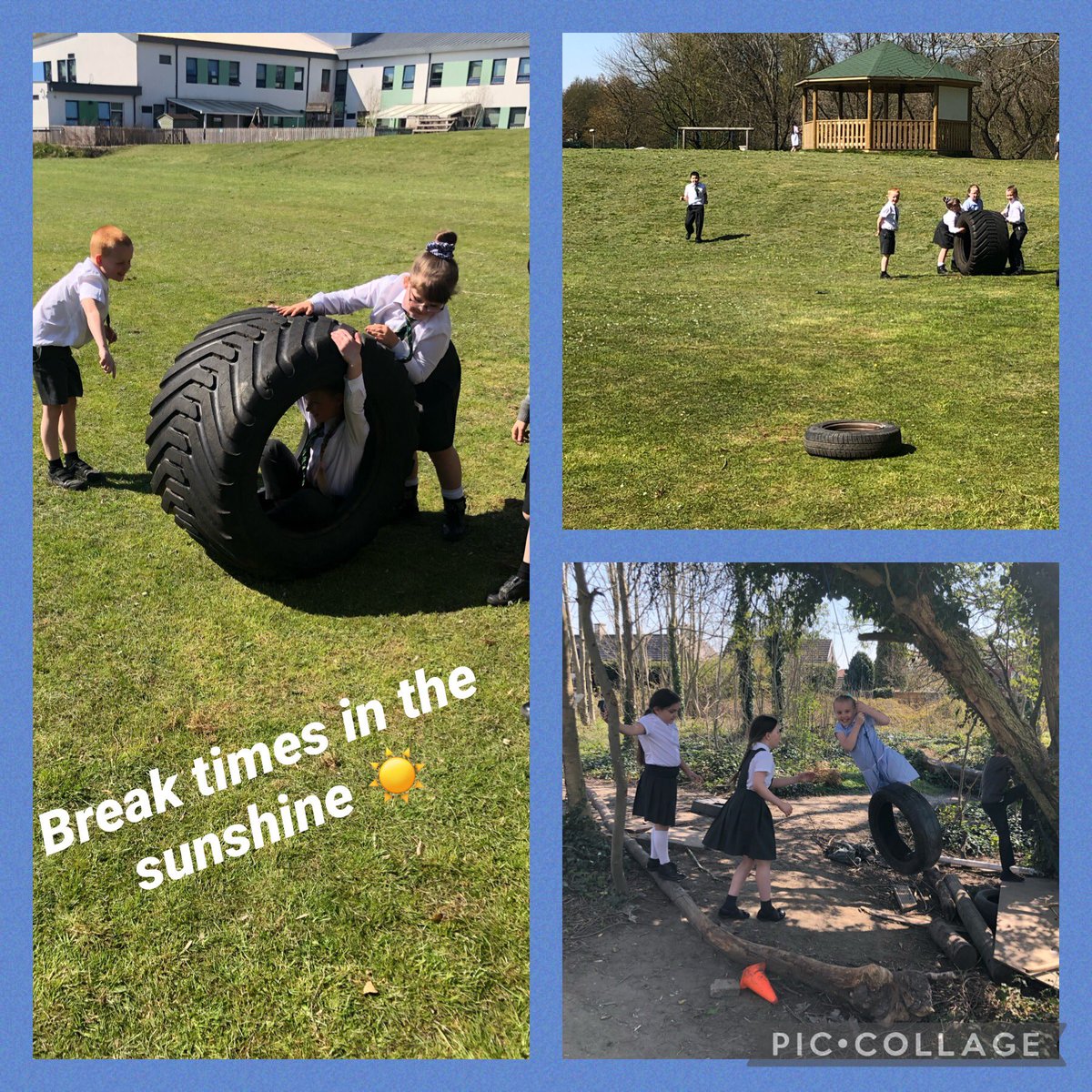 MissAlexander10's tweet photo. Back to school in the glorious sunshine! ☀️ Field and forest fun for our brain break this afternoon after working so hard all day! #summerterm #sunshineishere! @mesne_lea https://t.co/5DTCK6hX9o
