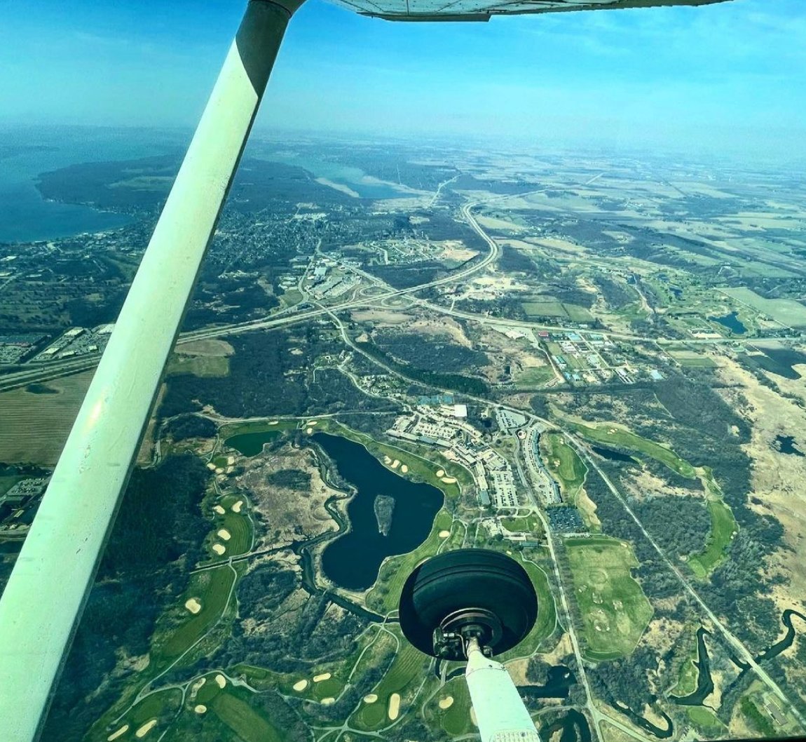 Check out our golf courses, The Brute and The Highlands, from above. Did you know Grand Geneva has its own airport? Photo: @statelinegolfnut
