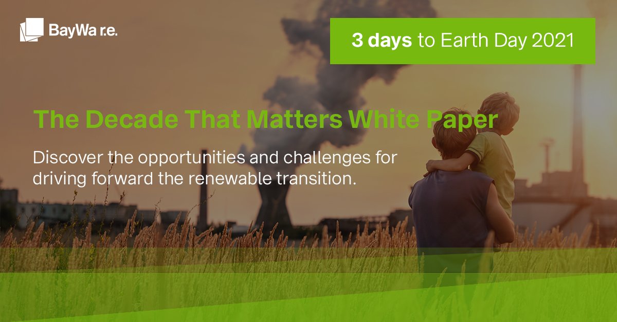 We distribute quality #solar #PV #inverter #racking #storage equipment throughout the US of A—but we're part of the larger @BWRE_Global family of renewable energy companies! Join our HQ in counting down to #EarthDay2021. Read the #DecadeThatMatters report: baywa-re.com/en/rethink-ene…