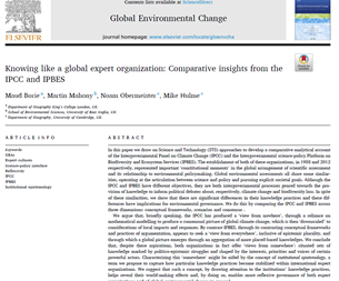 In our new paper, we develop the concept of ‘institutional epistemology’ to describe the knowledge practices of expert organisations - based on a comparison of <a href="/IPCC_CH/">IPCC</a> and <a href="/IPBES/">ipbes</a> but applicable more broadly. A short thread /1

bit.ly/3efYeXz