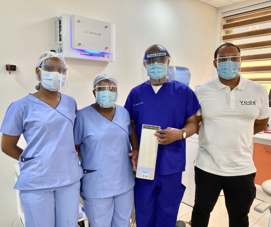 “It has been wonderful since we installed #VIRUSKILLER™ as walking into the dental office first thing in the morning is like a breath of fresh air." Dr. Dennis Ilogu at Beaver Clinic Dental installed units with help from Yodahes to give patients the highest safety standards.